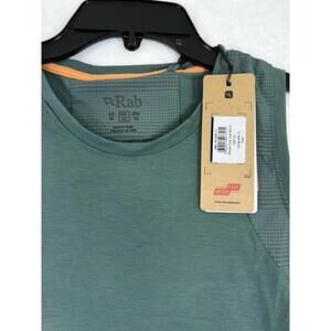 Rab Rivelin Crop Tank Top Medium Sage Green Womens Workout NWT
